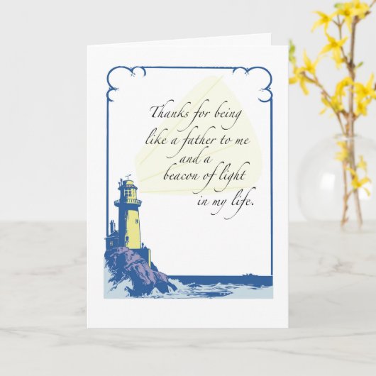 Lighthouse Like a Father, Father's Day Karte (Gelbe Blume)