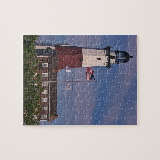 Lighthouse Montauk auf Long Island New York Puzzle (Horizontal)