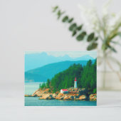 Lighthouse Mountain Painting Vancouver BC Postkarte (Stehend Vorderseite)