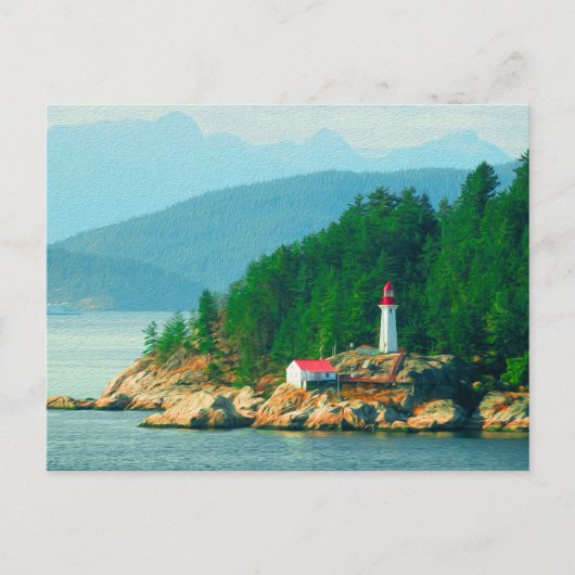 Lighthouse Mountain Painting Vancouver BC Postkarte (Vorderseite)
