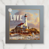 Lighthouse Nautic Vielen Dank für Ihre Hochzeit Geschenkanhänger (Vorderseite)