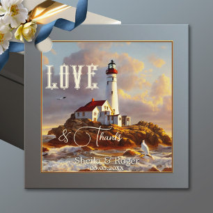 Lighthouse Nautic Vielen Dank für Ihre Hochzeit Geschenkanhänger