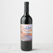 Lighthouse Nautical Beach Wedding Wine Label Weinetikett (Vorderseite)