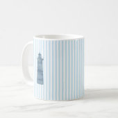 Lighthouse Nautical Painting Blue Strip Tasse (Vorderseite Links)
