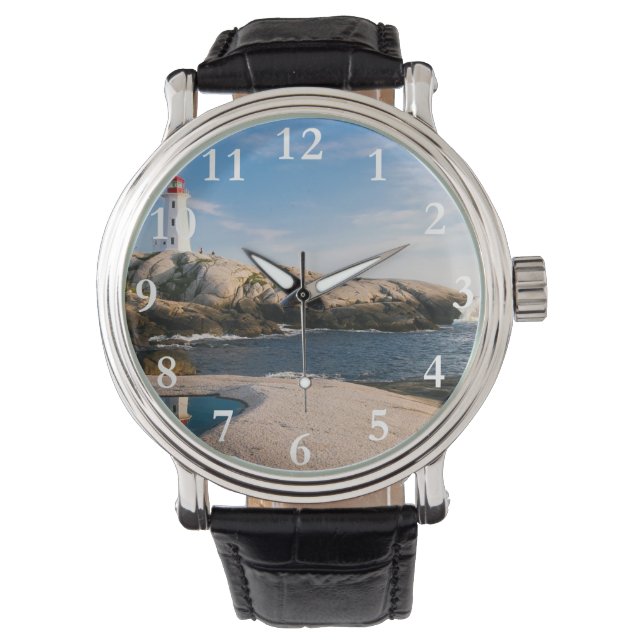 Lighthouse Nautical Travel Personalisiert Watch Armbanduhr (Vorderseite)