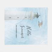 Lighthouse nautische Meer Sommer Fleecedecke (Vorderseite (Horizontal))