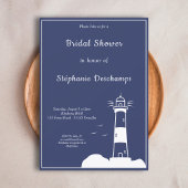 Lighthouse Navy Blue Bridal Dusche Einladung