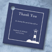 Lighthouse Navy Blue Wedding Vielen Dank Geschenkanhänger