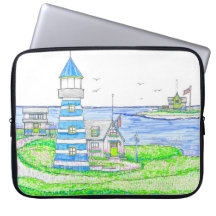 Lighthouse Notebook Case Electronics Bag