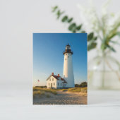 Lighthouse Ocean Landscape Sun Postkarte (Stehend Vorderseite)