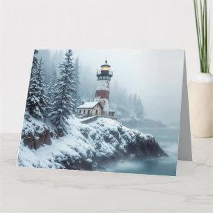 Lighthouse Ocean Nature Marine Coastline Snow Karte