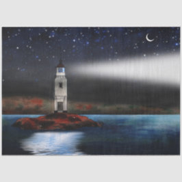 Lighthouse Ocean Night Decoupage Tissue Paper Seidenpapier