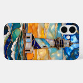 Lighthouse Ocean Phone Case Coastal Sunset (Rückseite (Horizontal))