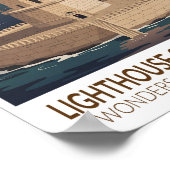 Lighthouse of Alexandria 7 Wonders of the World Poster (Ecke)