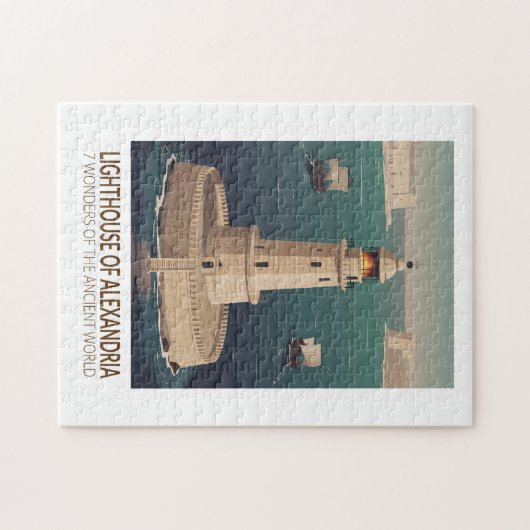 Lighthouse of Alexandria 7 Wonders of the World Puzzle (Horizontal)