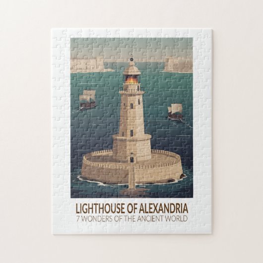 Lighthouse of Alexandria 7 Wonders of the World Puzzle (Vertikal)
