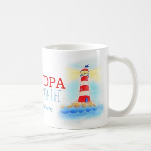 Lighthouse Opa Sie beleuchten unser Leben Tasse (Rechts)