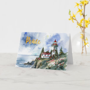 Lighthouse Peace Christmas Card Karte