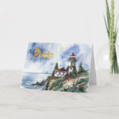 Lighthouse Peace Christmas Card Karte (Vorderseite)
