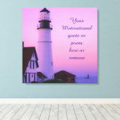 Lighthouse Pink Sky Leinwanddruck (Insitu (Holzboden))