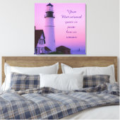 Lighthouse Pink Sky Leinwanddruck (Insitu (Schlafzimmer))