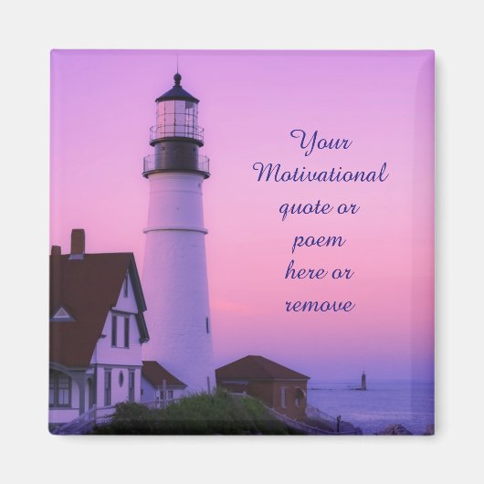 Lighthouse Pink Sky Magnet (Vorne)