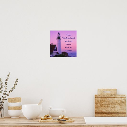 Lighthouse Pink Sky Poster (Küche)