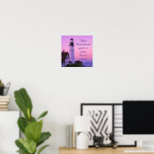 Lighthouse Pink Sky Poster (Heimbüro)