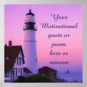 Lighthouse Pink Sky Poster (Vorne)
