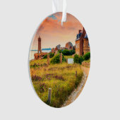 Lighthouse Ploumanach, Frankreich Ornament (Vorderseite)