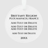 Lighthouse Ploumanach, Frankreich Ornament (Rückseite)