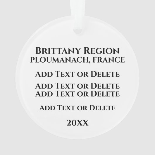 Lighthouse Ploumanach, Frankreich Ornament (Rückseite)