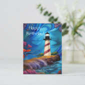 Lighthouse Point Geburtstag Postkarte (Stehend Vorderseite)