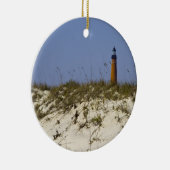 Lighthouse Ponce Inlet Florida Beach Foto Keramik Ornament (Rechts)