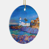 Lighthouse Portugal Cascais Keramik Ornament (Rechts)