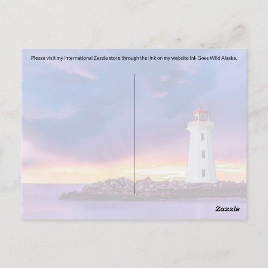 Lighthouse - Postkarte (Rückseite)