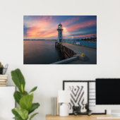Lighthouse Raffles | Jachthafen, Singapur Poster (Heimbüro)