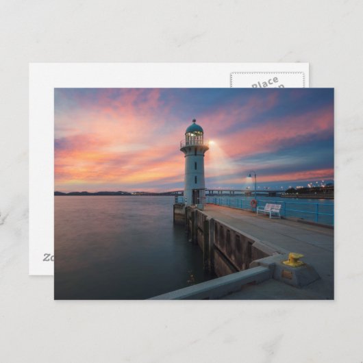 Lighthouse Raffles | Jachthafen, Singapur Postkarte (Vorne/Hinten)