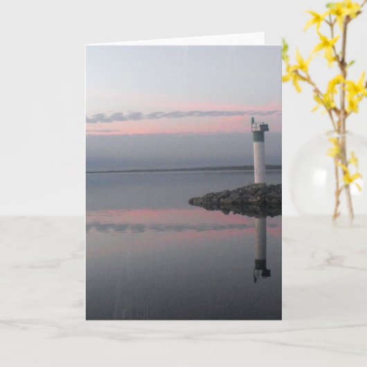 Lighthouse Reflections Greeting Card Karte (Gelbe Blume)