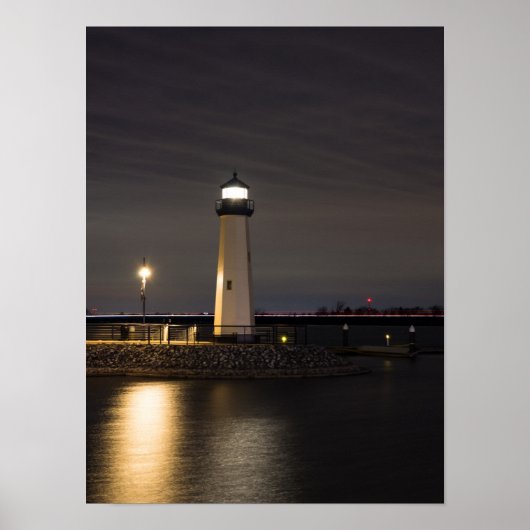 Lighthouse Rockwall Hafen Poster (Vorne)
