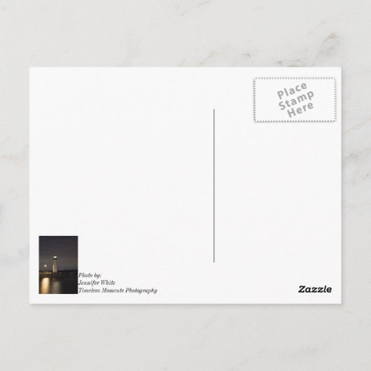 Lighthouse Rockwall Hafen Postkarte (Rückseite)