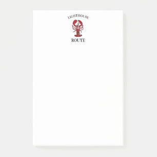 Lighthouse Route Lobster Trident Nova Scotian 902 Post-it Klebezettel