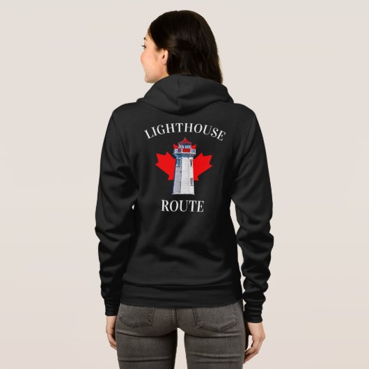 Lighthouse Route Peggy's Cove Nova Scotia Tartan C Hoodie (Schwarz voll)