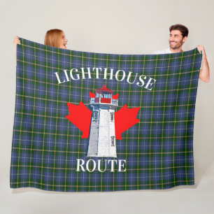 Lighthouse Route Peggy's Cove Nova Scotia Tartan F Fleecedecke