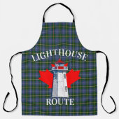 Lighthouse Route Peggy's Cove Nova Scotia Tartan Schürze (Vorderseite)
