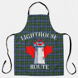 Lighthouse Route Peggy's Cove Nova Scotia Tartan Schürze