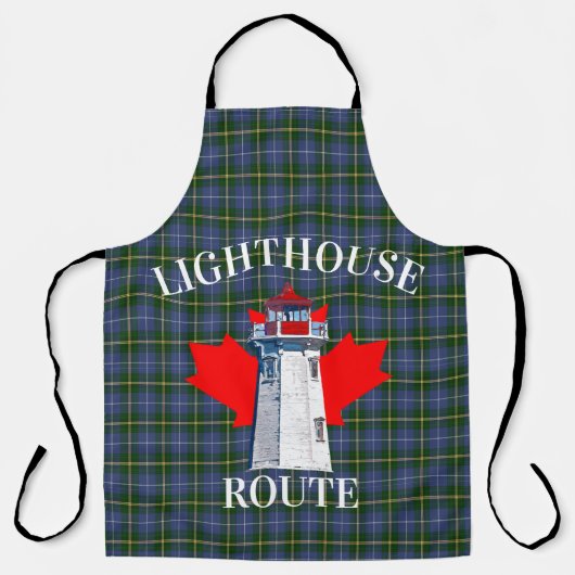 Lighthouse Route Peggy's Cove Nova Scotia Tartan Schürze (Vorderseite)