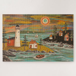 Lighthouse Sail Jigsaw Puzzle von Karla Gerard