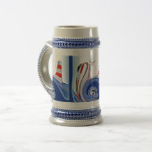 Lighthouse Sailing Boat Nautical Bierglas (Vorderseite Links)