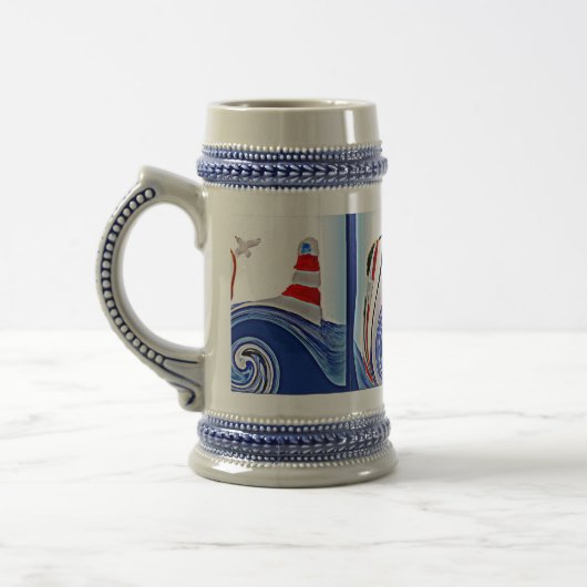 Lighthouse Sailing Boat Nautical Bierglas (Links)